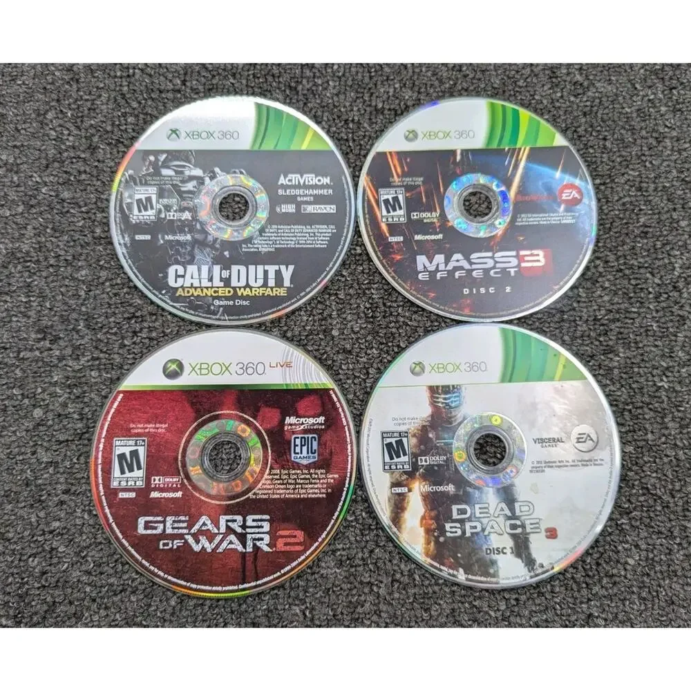 Lot of 32 Microsoft XBOX 360 Games Loose Discs in Sleeves Tested/Untested
